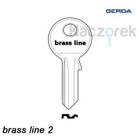 Gerda 002 - klucz surowy - brass line 2 - Z30